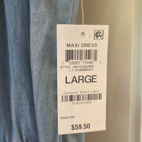 Never Worn Denim Maxi Dress from Macy’s - Picture 4 of 4